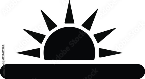 sun icon silhouette