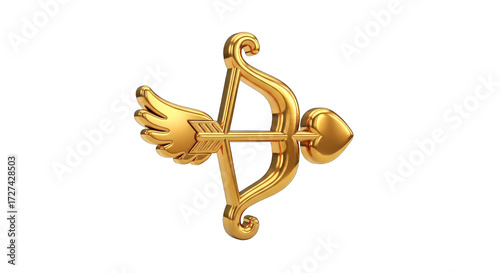 Golden Cupids Arrow and Bow Ornament.