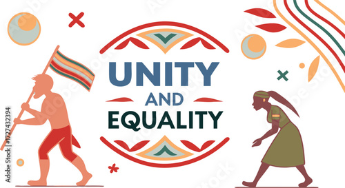 Unity and Equality Indigenous Peoples Day Illustration – Cultural Diversity and Social Justice Concept