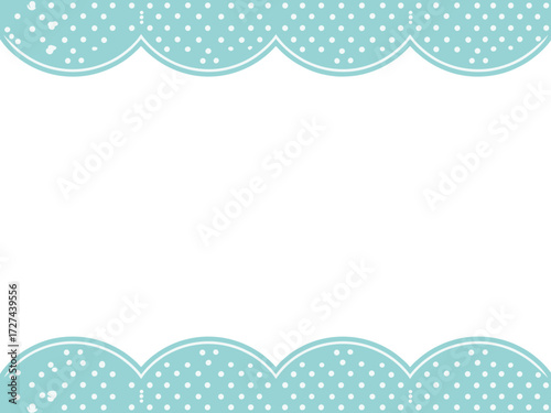 Elegant soft blue geometric pattern decorative border frame for design projects