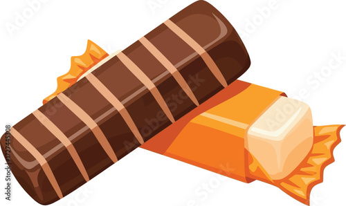 chocolate bar on white background