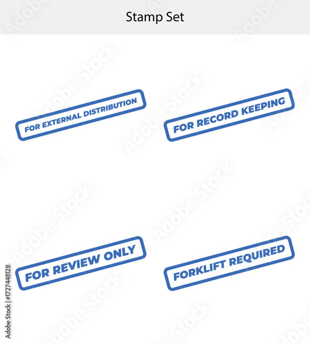 Rubber Stamp Effect with Business Text Messages on a White Transparent Background