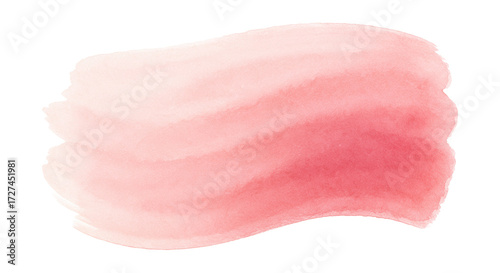 Soft pink watercolor brush stroke.