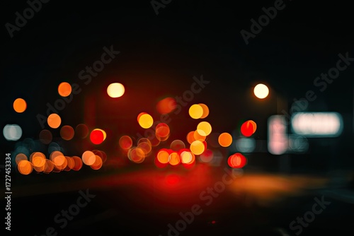 Blurry night city lights (4)