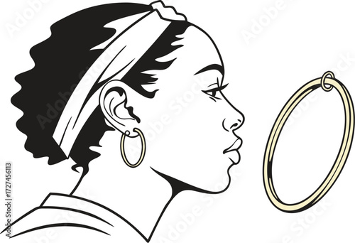 Elegant Hoop Earrings Illustration. Classic Hoop Earrings Design. Shiny Hoop Earrings Artwork. Fashion Hoop Earrings Illustration. Modern Hoop Earrings Design. Stylish Gold Hoop Earrings Illustration