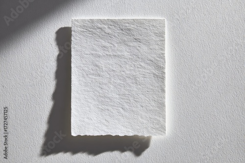 Blank sheet of textured white paper