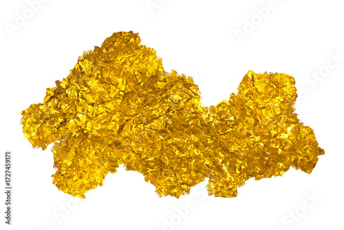 Shiny yellow leaf gold foil texture