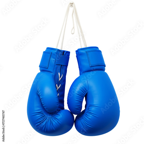 Luvas de boxe azul para campanha de novembro azul elemento isolado