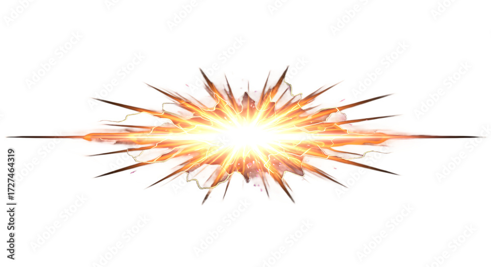 Fototapeta premium Abstract Energy Burst with Light Rays on Black Background png clear alpha channel cutout isolated on transparent background