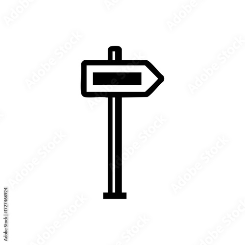 Trail signpost marker representing navigation, hiking, and outdoor direction.
