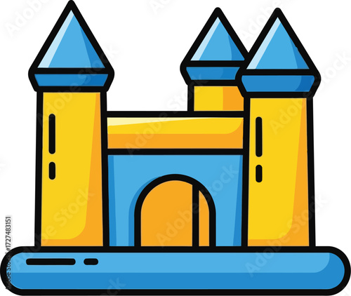  Inflatable castle vector illustration