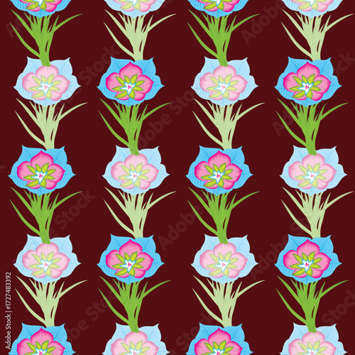 multi colored decorated hand drawn rendered traced embraided ornamental all over base background. repeat pattern geometrical texture border ethnic tribal creative design	
