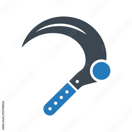 Sickle, reaping hook icon. Sickle farm icon