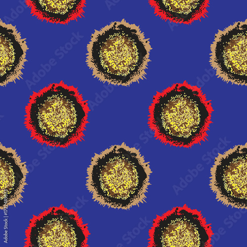 multi colored decorated hand drawn rendered traced embraided ornamental all over base background. repeat pattern geometrical texture border ethnic tribal creative design	
