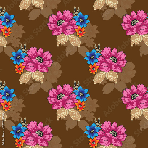 multi colored decorated hand drawn rendered traced embraided ornamental all over base background. repeat pattern geometrical texture border ethnic tribal creative design	
