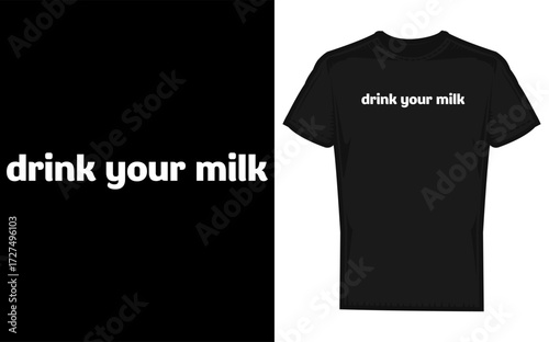 Whimsical illustration of a glass of milk with a straw perfect for healthy lifestyle and dairy product promotions