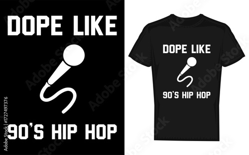 Retro 90s hip hop graphic design with bold typography and vibrant colors