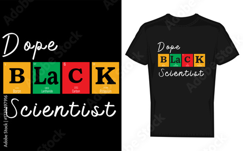 Dope black scientist chemist teacher celebrating black women in stem and black history month