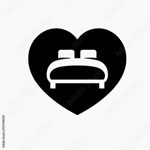 Bed heart shape
