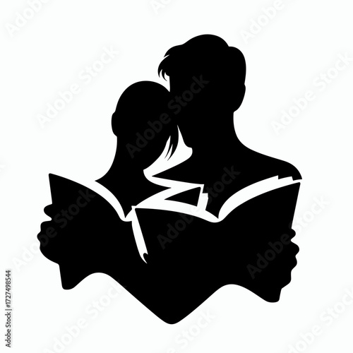 Couple reading books