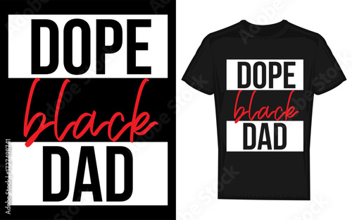 Modern dope black dad banner design celebrating fatherhood with vibrant colors and bold typography