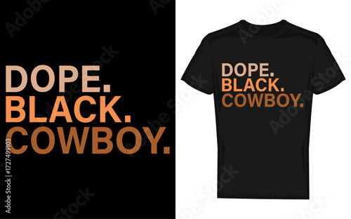 Dope black african cowboy riding horse in rodeo melanin pride