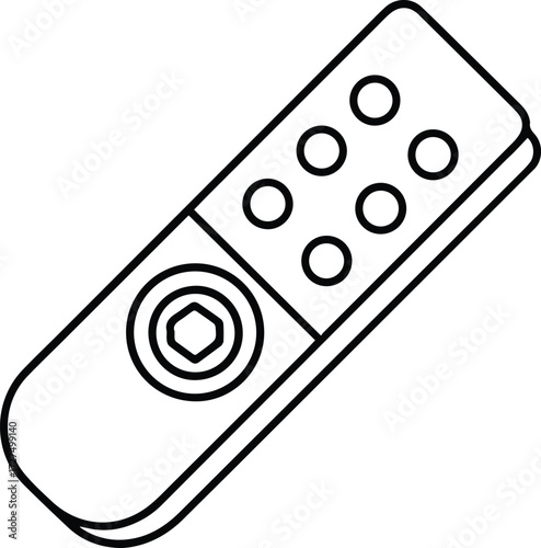 remote control outline vector and illustration line art