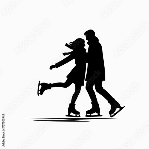 Winter date skating