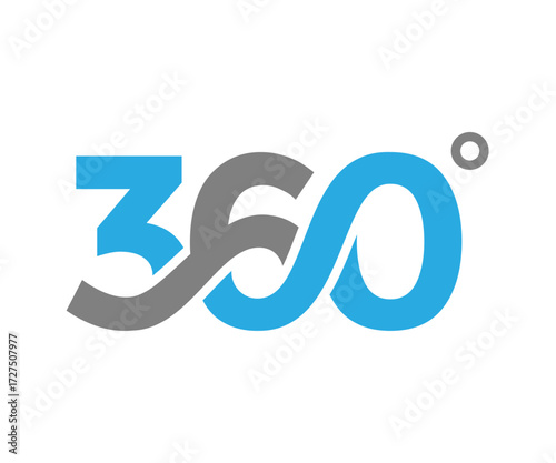 A logo of the number three hundred and sixty degrees