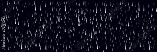 Drops of water on grey background. Vector. Isolated set of transperent water drops. Scattered and spritz splash raindrops.