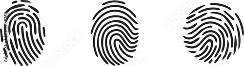 Set fingerprint scanning icon sign – stock Fingerprint scanning icon sign 