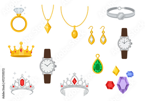 Collection of Elegant Jewelry and Accessories.