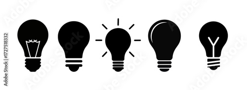 Creative Light Bulb Illustrations Showcasing Innovative Ideas in Graphic Design