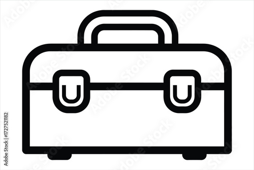 briefcase icon isolated on white