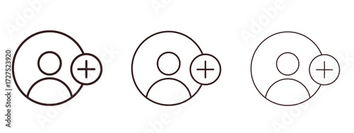 User add icons in thin line symbols with editable strokes