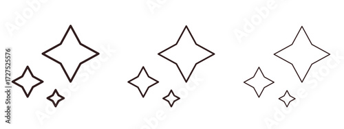 Free Download Sparkles icons in thin line symbols with editable strokes - GFXLoad
