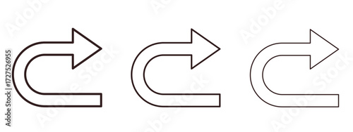 Redo icons in thin line symbols with editable strokes