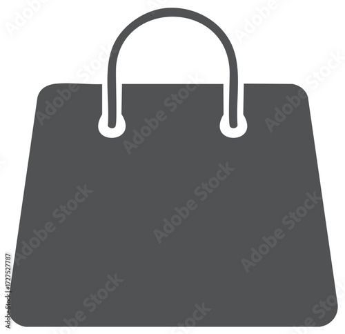 Gray Shopping Bag Symbol Carrying Purchases Merchandise