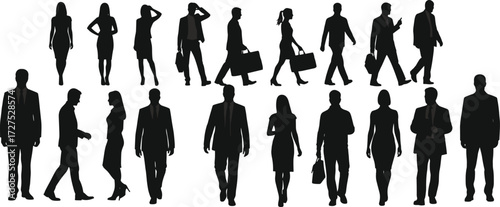 Business silhouettes, corporate teamwork, professional people, office workers, business meeting, leadership, collaboration, diversity, success, communication, partnership,