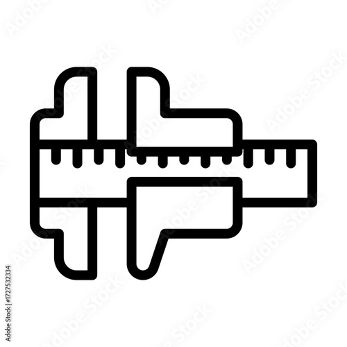 Caliper line icon