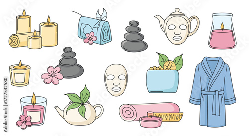 Spa and relaxation items for self care and wellness.