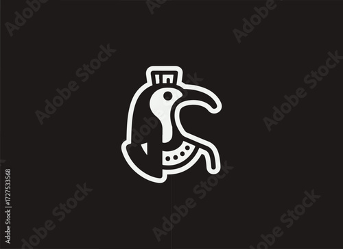 Thoth Logo and Illustration, Egyptian God Logo Design, Ancient Egypt Mythology Vector, Thoth Illustration, Wisdom and Knowledge Deity Symbol, Egyptian Mythological Logo, Pharaoh Era Branding, Ibis God