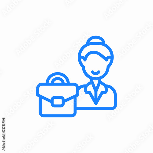buisness woman icon sign vector