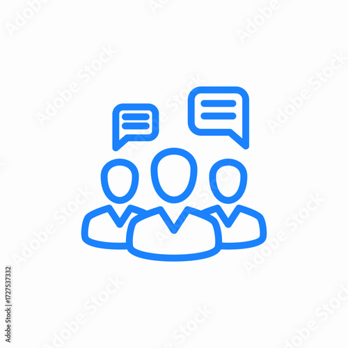 conversation communication icon sign vector
