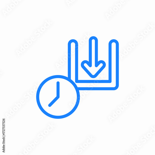 download time icon sign vector