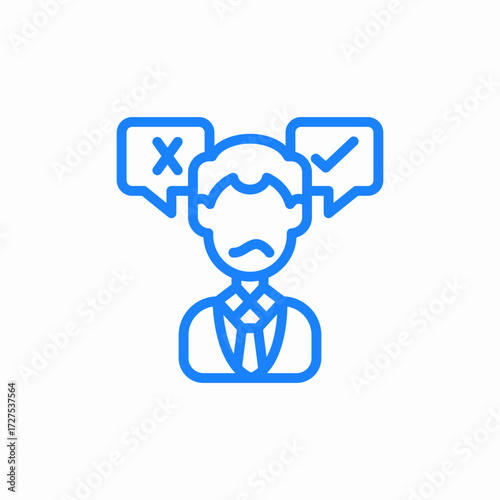 decision making icon sign vector