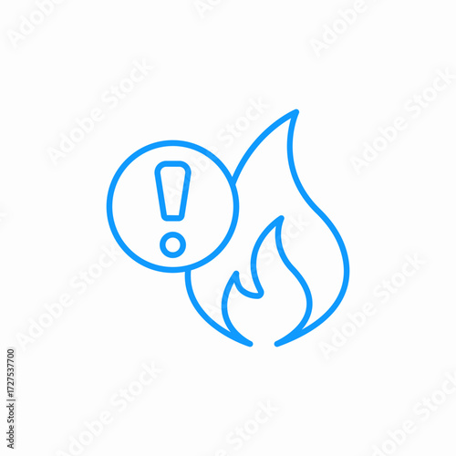 fire alert icon sign vector