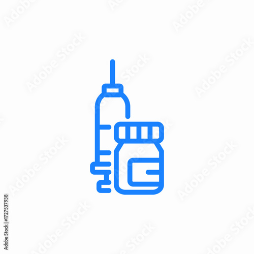 injection vaccine icon sign vector