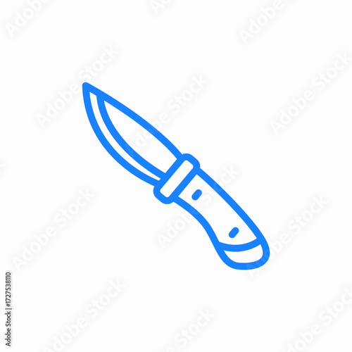 kitchen knife icon sign vector
