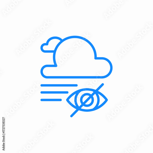 low visibility icon sign vector
